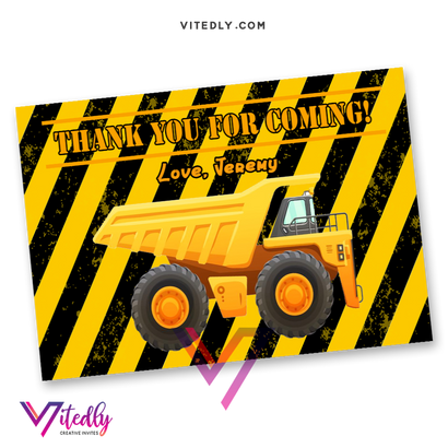 Construction Thank you card