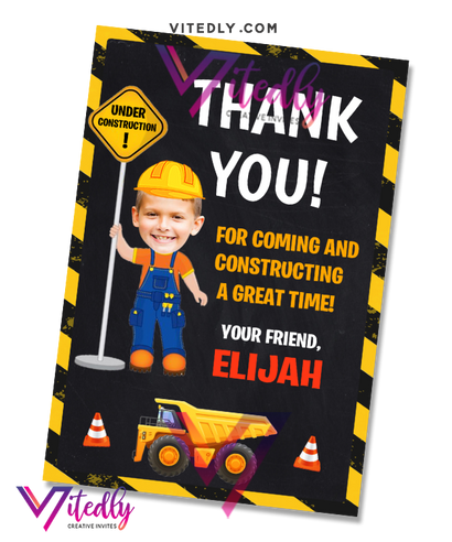 Construction Thank you card
