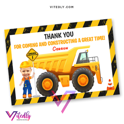 Dump Truck Thank you card