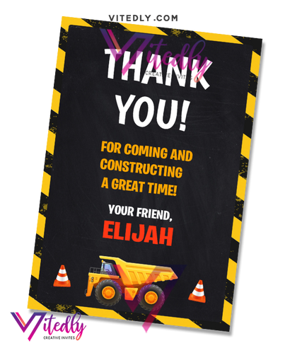 Construction Thank you card