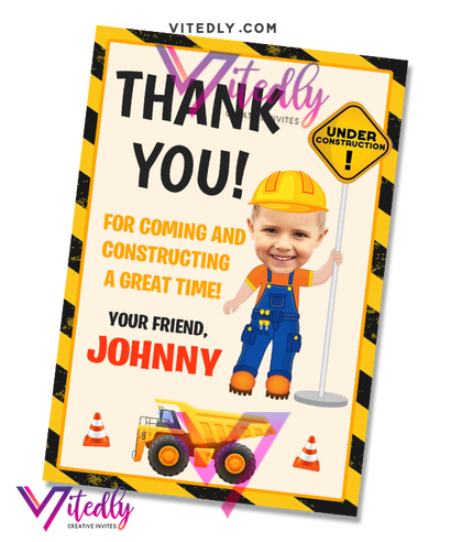 Construction Thank you card