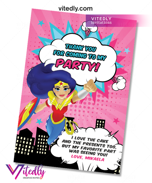 DC Superhero Girl Invitation – Vitedly