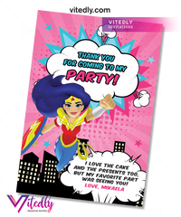 DC Superhero Girl Thank you card