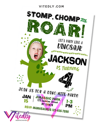 Dinosaur Birthday Invitation