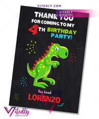 dinosaur thank you card