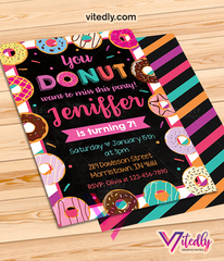 Donut Invitations, Donut Birthday Invitation