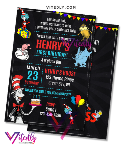 Dr Seuss Invitation