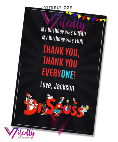 Dr Seuss Thank you card