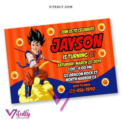 Dragon Ball z Invitation