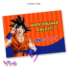 Dragon Ball Z Thank you card