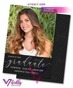 Elegant Graduation Announcement with Photo