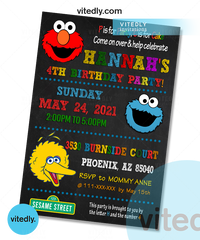 Elmo Invitation, Elmo Birthday Invitation, Elmo, Elmo Birthday Card, Elmo Invites with FREE Thank You Card