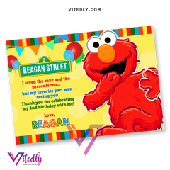 Elmo Thank you card