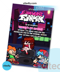 Friday Night Funkin' Invitation | Friday night funkin' birthday invite with FREE Thank you card