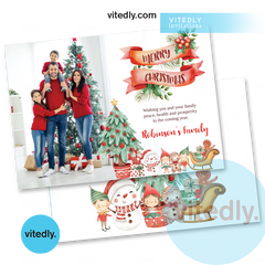 Family Christmas Card , Family Christmas Card with Photo, Christmas Card