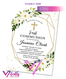 Floral Elegant First Communion for girls
