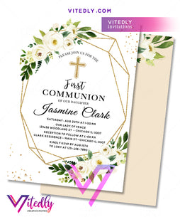 Floral Elegant First Communion for girls