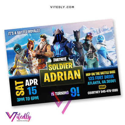 Fortnite Birthday Invitation Season 7