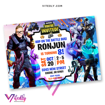 Fortnite Birthday Invitation Season 11