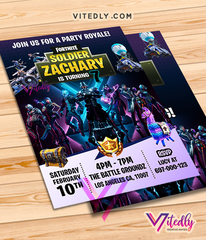 Fortnite Birthday Invitation