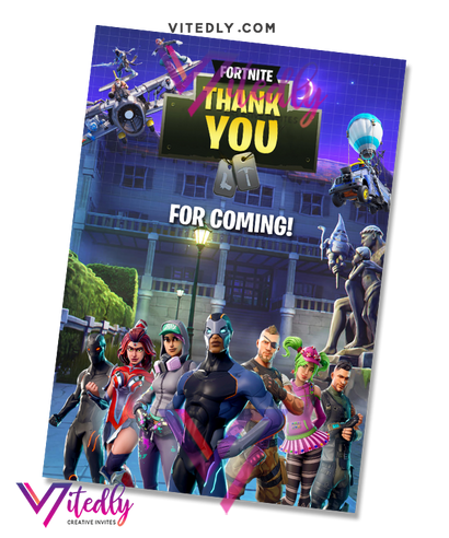 Fortnite Thank you card