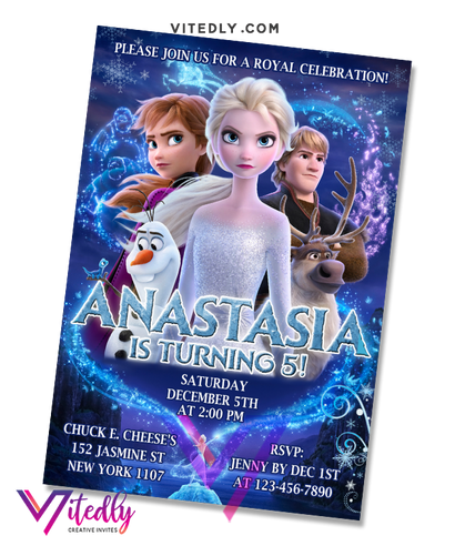 Frozen 2 Birthday Invitation Frozen 2 Invitation Frozen Invite