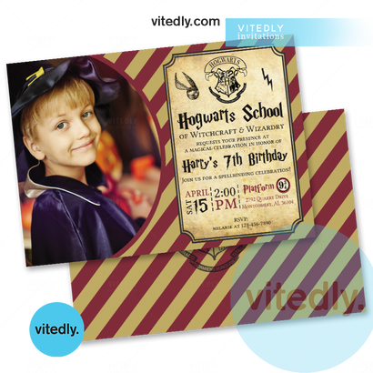 Harry Potter personalised birthday party invitations - DIGITAL ONLY by  Katch a Star Designz