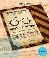 Editable Wizard Birthday Party Invitation, Editable Hogwarts School Magic Invite, Editable Harry Potter Invitation, Harry Potter invitation instant download