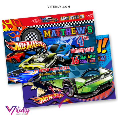 Hot Wheels Invitation