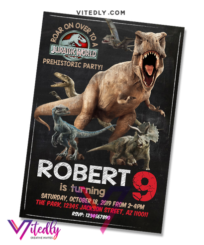 Jurassic World Birthday Invitation