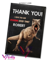 Jurassic World Thank you card