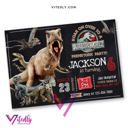 Jurassic World Birthday Invitation