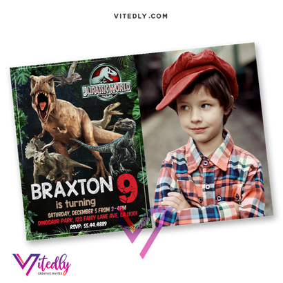 Jurassic World Birthday Invitation