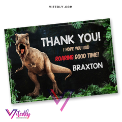Jurassic World Thank you card