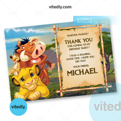 Lion King Thank you card