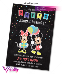 Mickey Mouse Invitation, Mickey Mouse Birthday Invitation