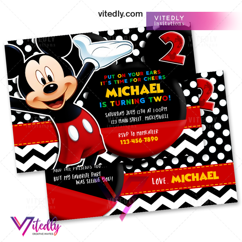 Mickey Mouse Invitation – Vitedly