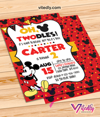 Mickey Mouse Invitation, Mickey Mouse Birthday Invitation