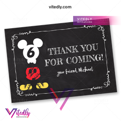 Mickey Mouse Thank you card