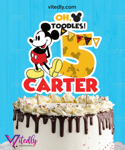 Mickey Mouse Cake Topper, Mickey Mouse Cake Centerpiece, Mickey Mouse Topper