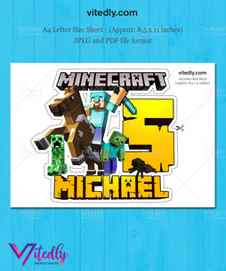 Minecraft Cake Topper