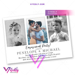 Minimalist Engagement Party Invitation