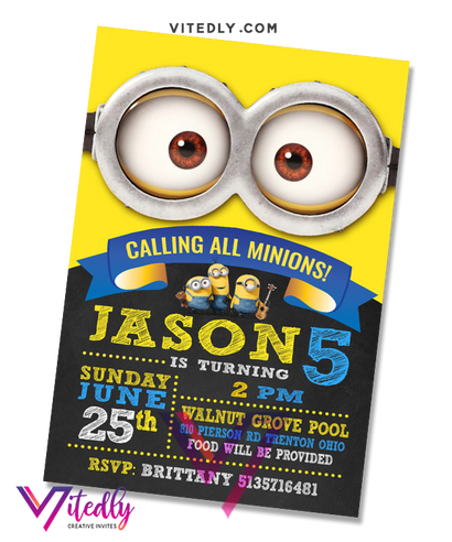 Minions Birthday Invitation