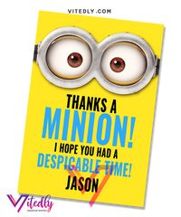 Minions Thank you card