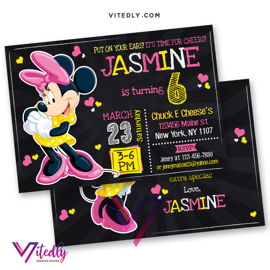 Minnie Mouse Invitation Template
