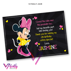 Minnie Mouse Thank you card