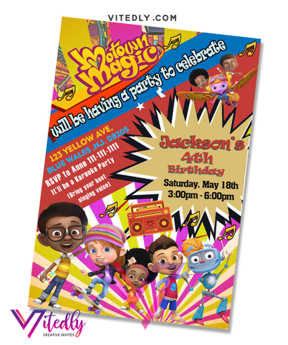 Motown Magic Birthday Invitation