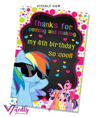 My Little Pony Thank you card