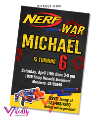 Nerf Wars Invitation