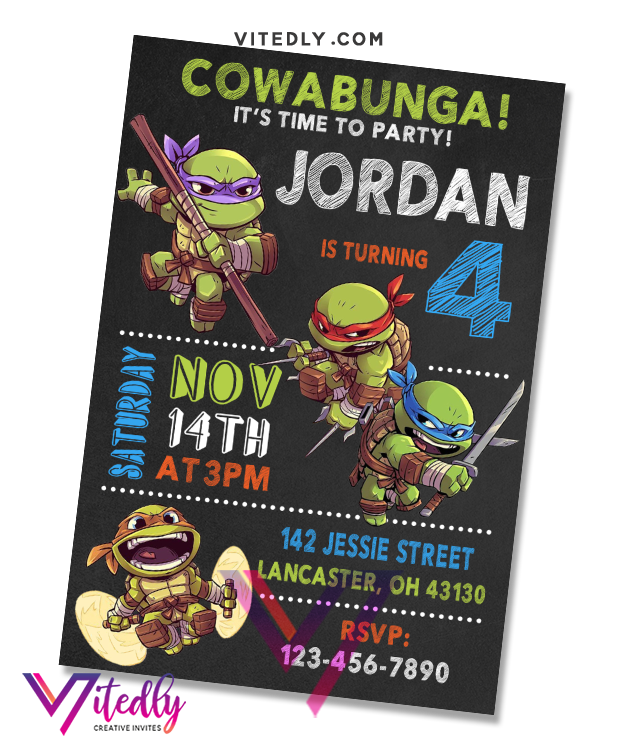 Ninja Turtles Invitation, Ninja Turtles Birthday Invitation, TMNT – Vitedly ninja-turtles-invitation-ninja-turtles-birthday-invitation-tmnt-vitedly